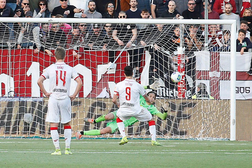 trapani perugia iemmello rigore gol