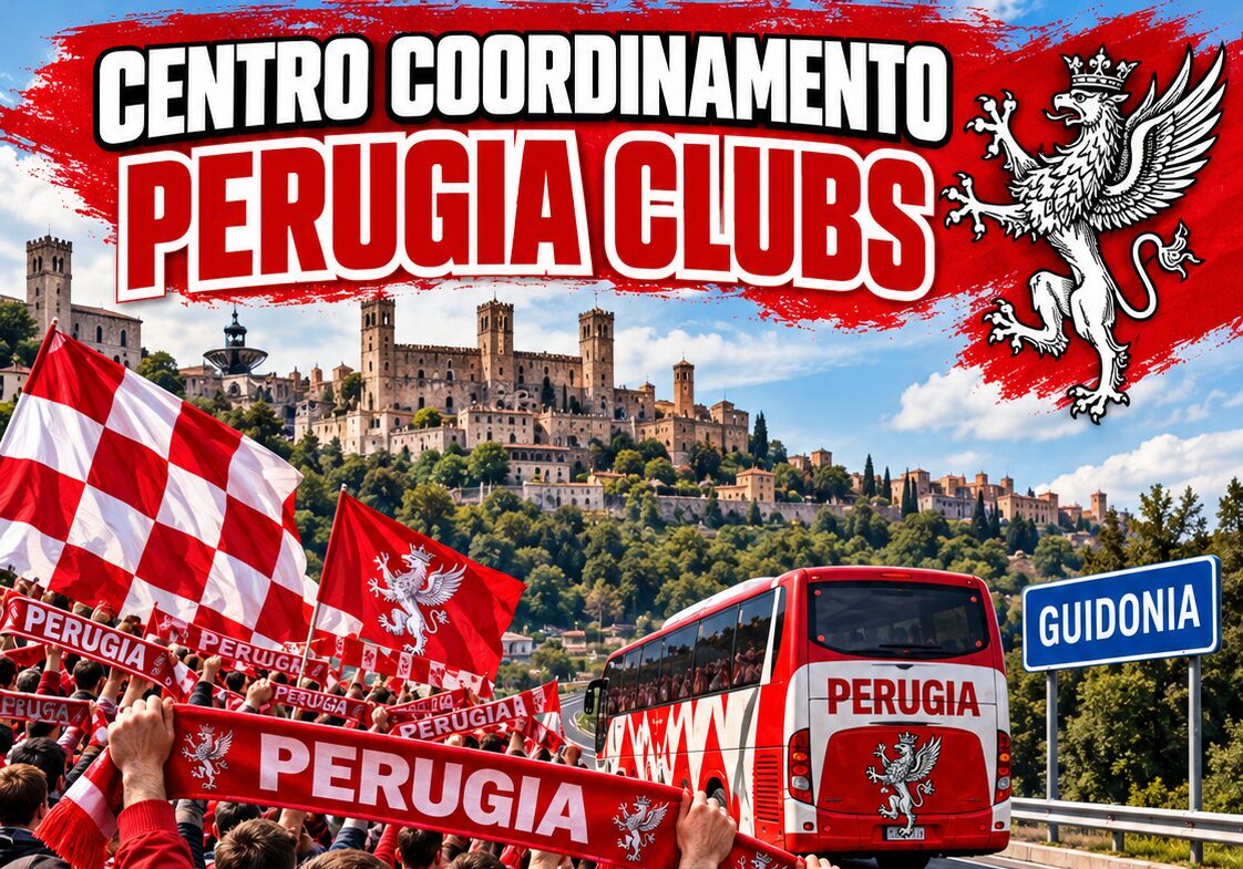 Perugia, il Centro Coordinamento organizza la trasferta a Guidonia