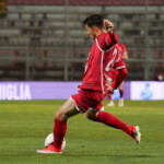 emanuele torrasi (n. 24 perugia calcio) goal 1-0 during Perugia vs Torres, Italian football Serie C match in Perugia, Italy, March 11 2025