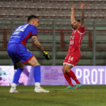 francesco mezzoni (n. 94 perugia calcio) rejoices 1-0 during Perugia vs Torres, Italian football Serie C match in Perugia, Italy, March 11 2025