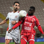 mamadou kanoute (n.7 perugia calcio) v riccardo idda (n.14 torres) during Perugia vs Torres, Italian football Serie C match in Perugia, Italy, March 11 2025
